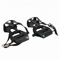 Nylon Straps Toe Clip and Strap Pedal Non-Slip Pedals with Toe Cages Textured Adjustable Strap Pedals