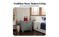 Single-Door End Cabinet Distressed Finish Bedside Table Vintage Design Decorative Metal Latch for Adults, Bedroom, Small Spaces
