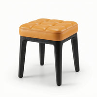 Square Stool Cushioned Padded Stool Upholstered for Living Room