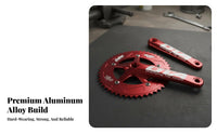 Single Speed Crankset Lightweight Fixed Gear Crankset CNC Machined Aluminum Alloy Chainring Set for Cyclists, Downtown Commuting, Road Biking