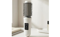 Digital Temperature Display Cordless Curling Brush Shiny Finish Heated Barrel Brush on/off Button