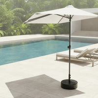 Half Umbrella with Base areaSaving Half Umbrella with Crank Adjustable Height for Balcony, Patio, Terrace