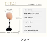 包布艺可插针模型头展示假发支架撑托加高假头可升降调节支撑架子