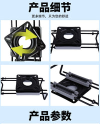 Boat Seat Swivel Slide Rail Turntable Adjustable Base Crossbeam Mount 360 Degree Rotation