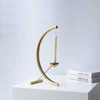 Taper Candle Holder Modern Metal Candlestick Holder Silver Finish Home Decor