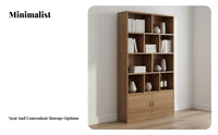 Living Room Divider Shelf Multi-compartment Storage Unit Freestanding Display Cabinet Bookcase Open-concept Shelving Suitable for Adults Bedroom Study Home Organization