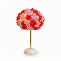 Decorative Rose Flower Table Lamp Warm Flower Table Lamp Romantic Floral Nightstand Light Ambient for Bedroom, Reading Corner
