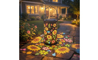 Floral Solar Lantern No Wiring Required Solar Garden Lantern Weatherproof