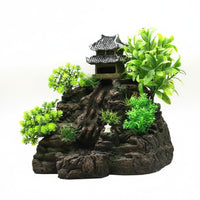 Aquatic Aquarium Waterfall Decoration Realistic Mountain Waterfall Rockery