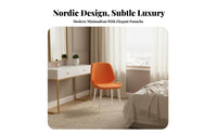 Upholstered Shell Chair Modern Design Indoor Furniture Sturdy Frame for Kitchen
