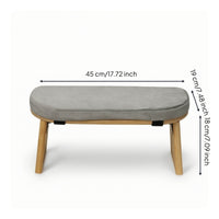 Meditation Stool with Removable Cover Wooden Padded Stretching Bench Compact Meditation Cushion for Meditators, Yogi, Floor Sitting