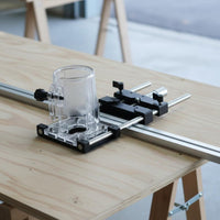 65mm Trimmer Guide Base CNC Aluminum Alloy Wood Router Slotting Jig for Workshop