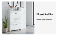 Tipping Footwear Storage Unit Tip-Out Drawers Flip Drawer Footwear Storage Unit Large Capacity for Apartment Dwellers, Homeowners, Hallway