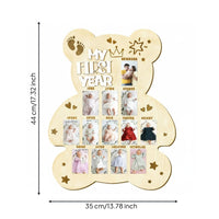 Baby Initial Year Photo Frame 1st Birthday Decoration for Newborns