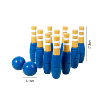 Wooden Bowling Set Durable Kids Bowling Set Game Toddler Indoor for Children, Playroom, Classroom