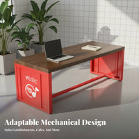 Industrial Booth Dining Set Upholstered Comfort Table with Matching Seats Durable Construction Commercial Furniture for Cafe Proprietors, Bars, Diners