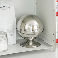 Spherical Storage Jar Stainless Steel Table Decor Food Grade for Desktop