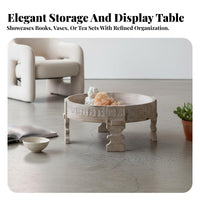 Round surface Sofa-Side Stand utilitarian design Tripod Accent Table mid-20th centuryvintage-era Modern Design Nightstand Space-Saving for Apartment Dwellers, Homeowners, Interior Decorators, Living Room, Bedroom, Entryway, Office