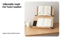 Two-Tier Reading Easel Foldable Adjustable Book Easel Stable Base for Desk, Home