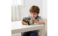 Pull Back Die-Cast Forklift Toy Mixed Material Forklift Toy Gift Box Packaging Mini Construction Vehicle Model Effortless Rolling for Boys, Kids