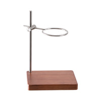 Adjustable Wooden Coffee Drip Stand with Glass V60 Dripper and Server Set