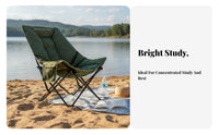 Foldable Portable Moon Chair Long-Lasting Lightweight Sketch Stool Quick Setup Collapsible Artist Chair Reinforced Steel Frame for Art Students, Travelers, Sketching, Outdoors, Travel, Picnic