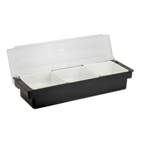 Multi-Compartment Condiment Tray with Removable Cups Compartmented Condiment Container with Lid Easy to Clean Garnish Tray with Compartments Detachable for Bartenders, Hosts, Bar Service, Ingredient Prep