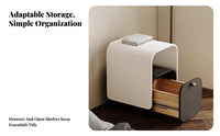 Narrow Nightstand with Drawer Nordic aesthetic Narrow Storage Table with Drawers