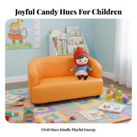 Miniature Upholstered Sofa Soft and Comfortable Upholstered Toddler Lounger Safety Certified snug for Playroom, Nursery, Bedroom