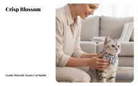 Floral Cat Soft Material Floral Print Cat Removable Accessories for Cats, Kittens, Daily Wear, Holidays, Parties