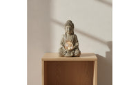Buddha Statue with Globe Zen Buddha Statue Spiritual for Entryway