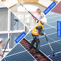 Solar Panel Cleaning Brush Set with Aluminum Telescopic Pole for High-Rise Cleaning