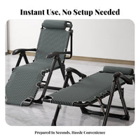 Folding Deck Chair Foldable Weightless Reclining Chair long-lasting Frame for Office Workers
