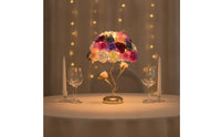 Decorative Bedside Lamp with Rose Shade Floral Lamp with Flower Shade Romantic Ambient for Bedroom, Living Room, Wedding