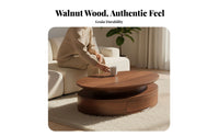 Italian design Oval Coffee Table Modern Minimalist Design Oval Table Rounded Edges Living Room Furnishing Elegant Look for Apartment Dwellers, Homeowners, Pet Owners, Lounge Area, Home Office