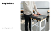 Thick Sponge Seat Pad Thickened Rectangle Seat Cushion Breathable Chair Cushion with Straps for Students, Classroom, Office, Dining Room