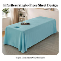 All Season Face Hole Beauty Bed Sheet Luxurious Feel Massage Table Sheet with Face Hole Machine Washable for Clients, Treatment Rooms