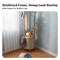Rolling Coat Rack with Hamper Mobile Design Rolling Clothes Rack with Shelf