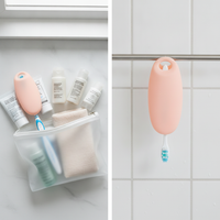 Portable Silicone Toothbrush Holder Travel Case with Hook or Standard Design