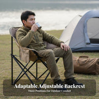 3level Adjustable Highspine Padded Moon Chair Foldable Design Packable Outdoor Chair Lightweight Portable Seating Breathable material for outdoor enthusiasts, Adults, fishermans, Camping, Fishing, al-fresco meal, spineyard