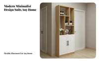 Multi-Functional Entryway Partition Cabinet Space-Saving Double-Sided Storage Cabinet Sturdy Construction Living Room Divider Shelf Strong Load-Bearing for Apartment Dwellers, Homeowners, Families, Hallway, Bedroom, Home