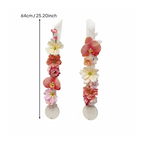 Bridal Hanger Floral Decoration Photo Prop Artificial Flower Sash for Graduates