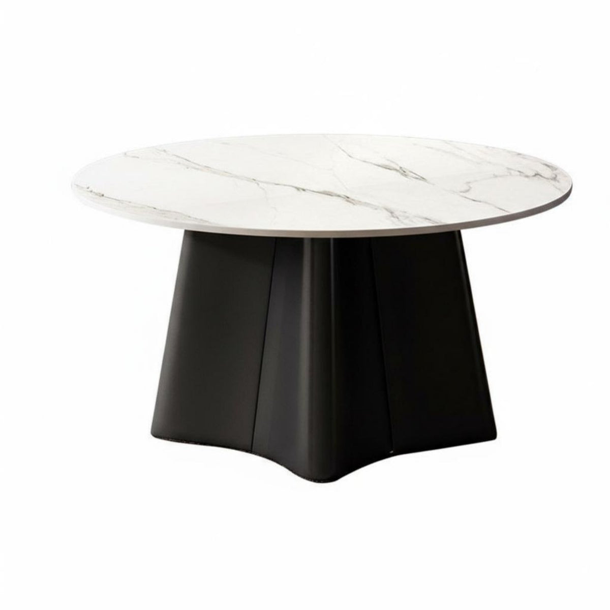 2 Pieces Round Nesting Coffee Tables Space Saving Round Nesting Table Set Easy to Clean Food-Safe Surface for Bedroom, Office