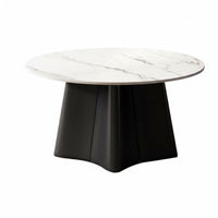 2 Pieces Round Nesting Coffee Tables Space Saving Round Nesting Table Set Easy to Clean Food-Safe Surface for Bedroom, Office