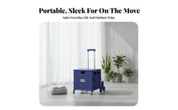 65 L Collapsible Rolling Crate Space-Saving Mobile Storage Multi-Purpose