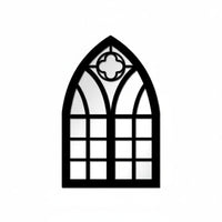 Gothic Window Mirror Lightweight Fake Window Mirror Sticker 3D Effect