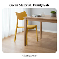 Wear-Resistant Stackable Plastic Chair Thickened Construction Dining Seat Minimalist Design Household Furniture Ergonomic Backrest for Cafe Owners, Event Planners, Restaurant, Study Room, Kitchen, Classroom