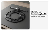 110BCD 4 Bolt Chainring 7-12 Speed Compatible Asphalt Bike Chainring 4 Bolt Cycle Chainwheel CNC Aluminum Alloy Single