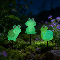 Luminous Frog Miniature Landscape Ornament Resin Craft