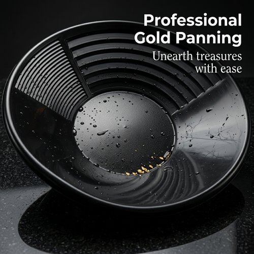 Gold Washing Pan and Trowel Set, Lightweight Portable Panning Kit for Outdoor Adventure, Gold Prospecting Pan for River Prosp